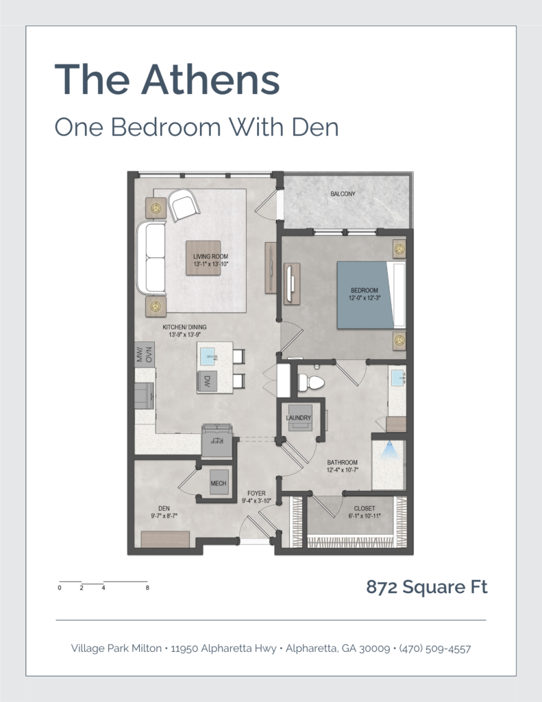 The Athens (Previously One Bedroom Den B)